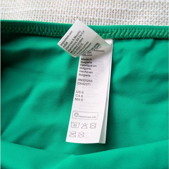 COS Green Halterneck Bandeau Bikini Top and Bikini Bottom Set, size 6 - Picture 12 of 12